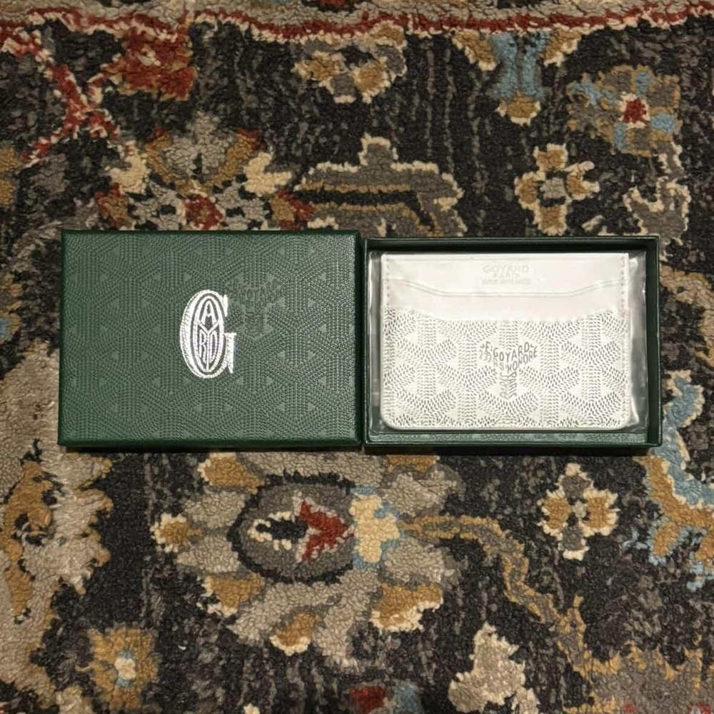 Goyard Forest Green Box with Lace White Pouch